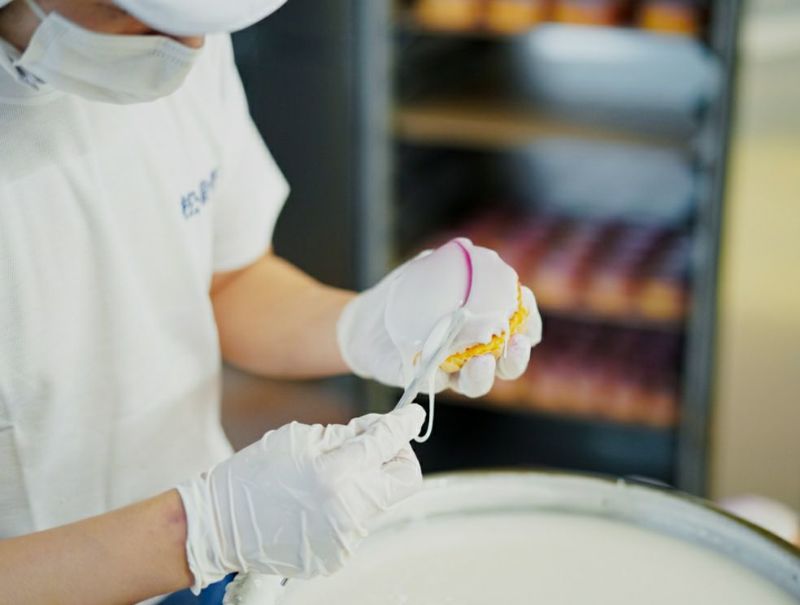 桃カステラ手作り